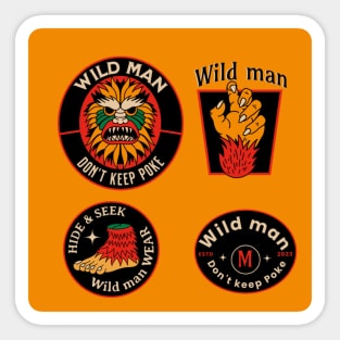 wild man Sticker